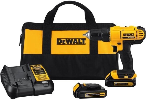 51tNWR2vVXL._AC_SL1000_ DEWALT 20V Max Compact Drill Driver Review Powerful Lightweight Tool Kit Insights
