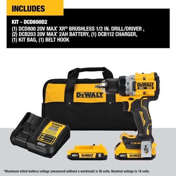 81uh2J14otL._AC_SL1500_ DEWALT 20V MAX XR Drill Driver Review Powerful Compact Brushless Performance Explored
